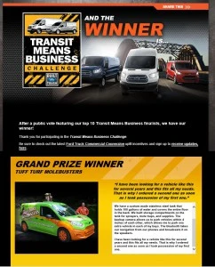 We won a new Ford!