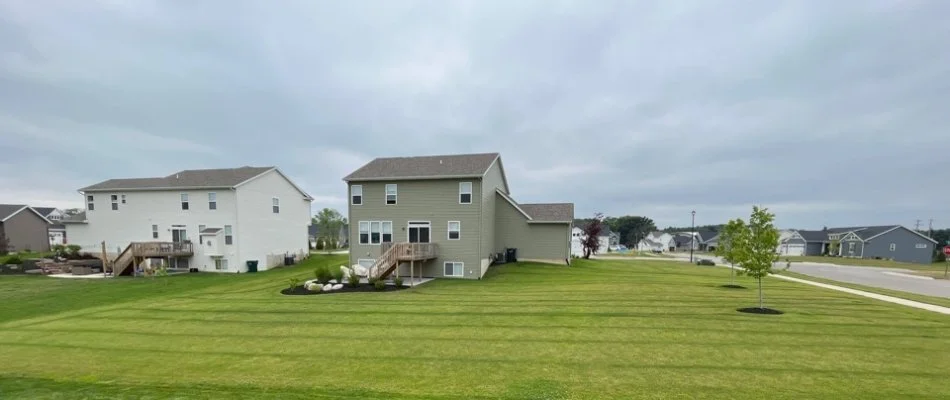 Large lawn in Lowell Charter Township, MI.