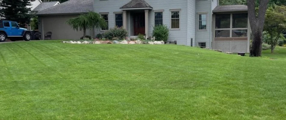 Healthy, green lawn in Grand Rapids, MI.