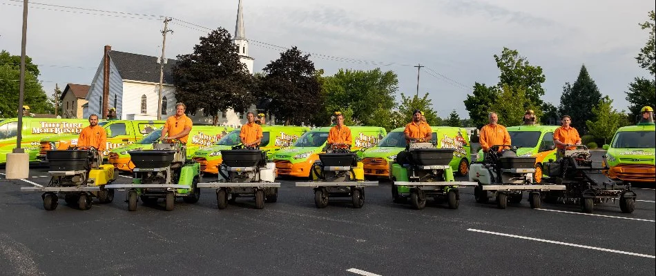 Tuff Turf Techs on Fertilizer Spreaders.